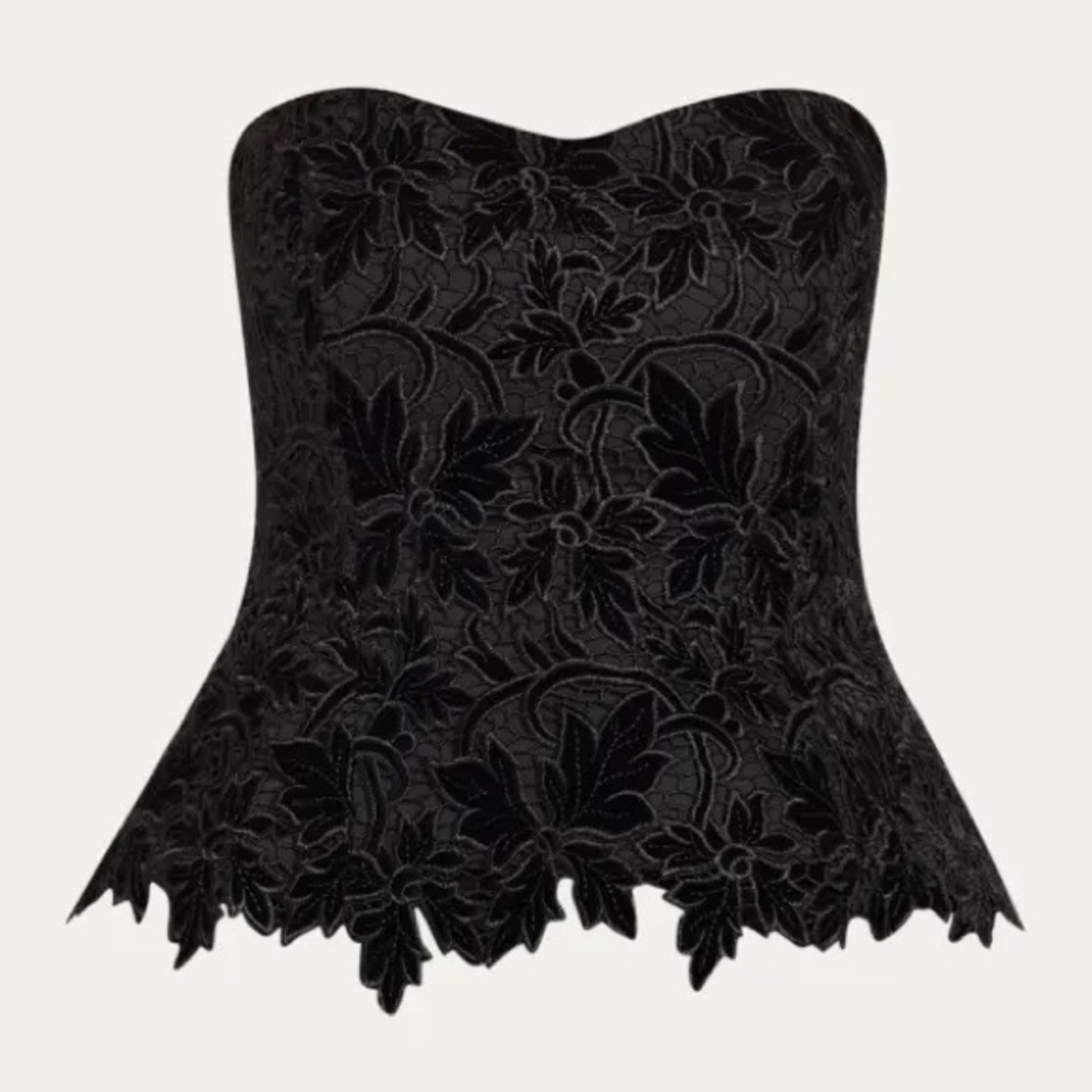 Cara Cara Black Floral Lace Blouse